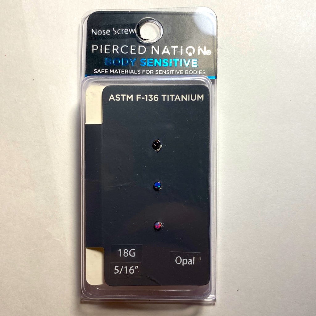 Nwt 18g Nose Screw Piercing Astm F136 Titanium